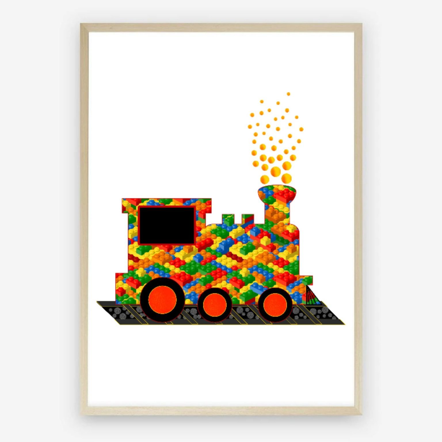 Steam Train Wonder in Lego Bricks by Kangaroo Kids Designs