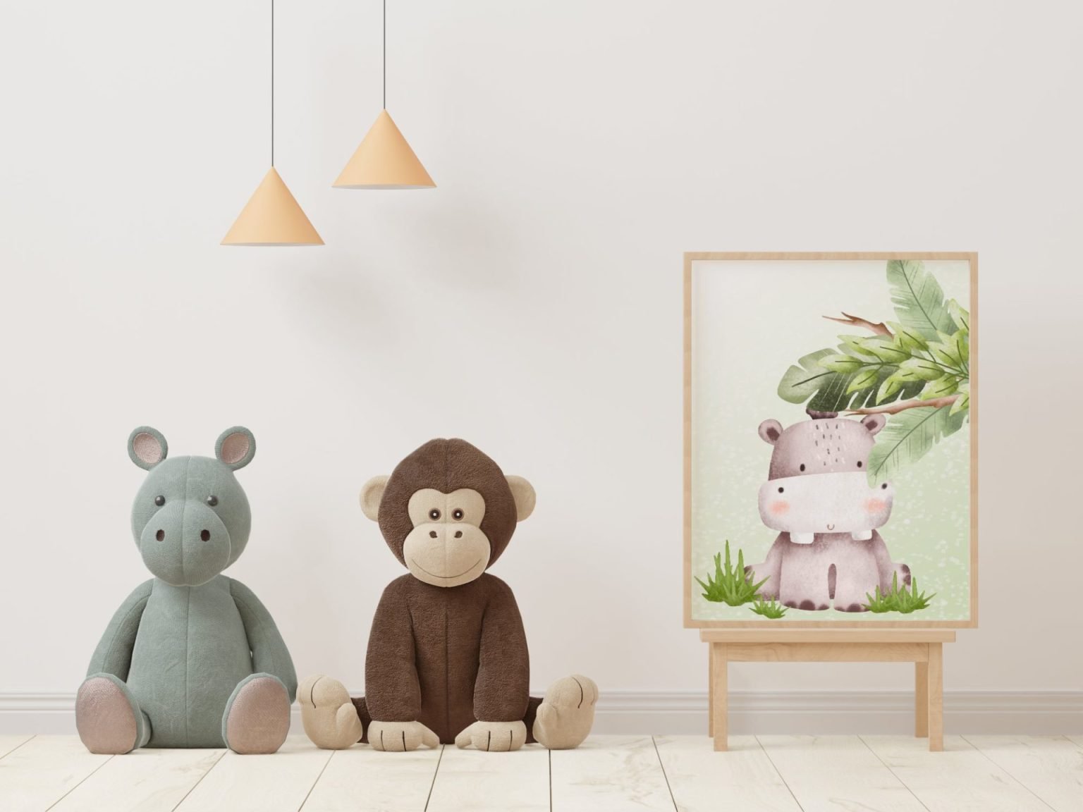 Baby Hippo Nursery Print