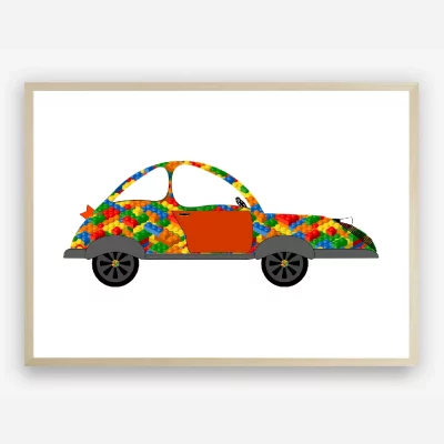 Lego Car Nursery Print