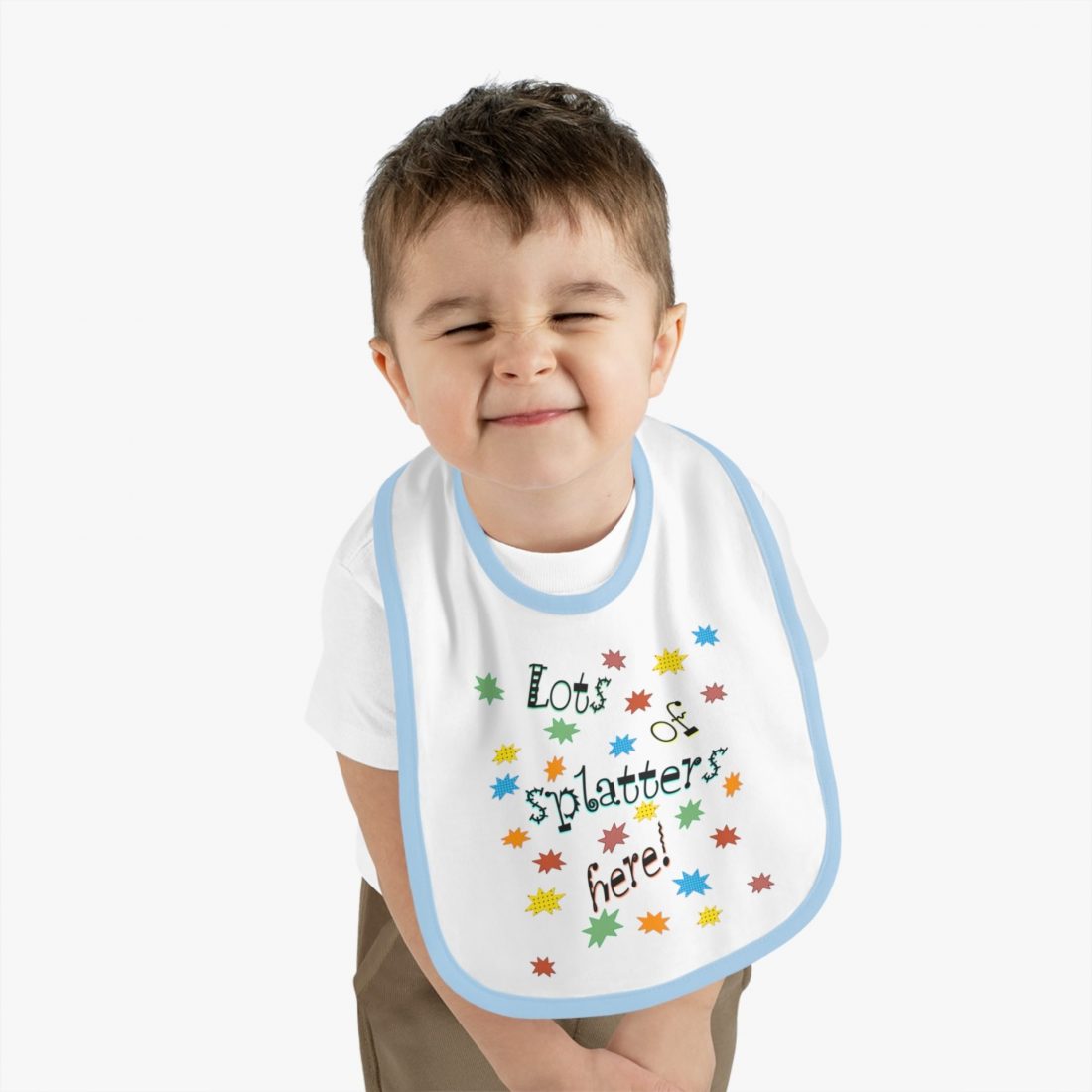 Lots of Splatters Baby Jersey Bib - Image 4