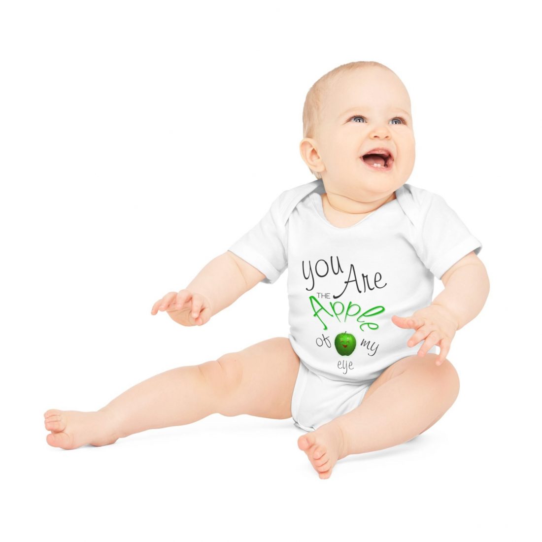 Apple of my Eye Organic Cotton Baby Onesie - Image 2