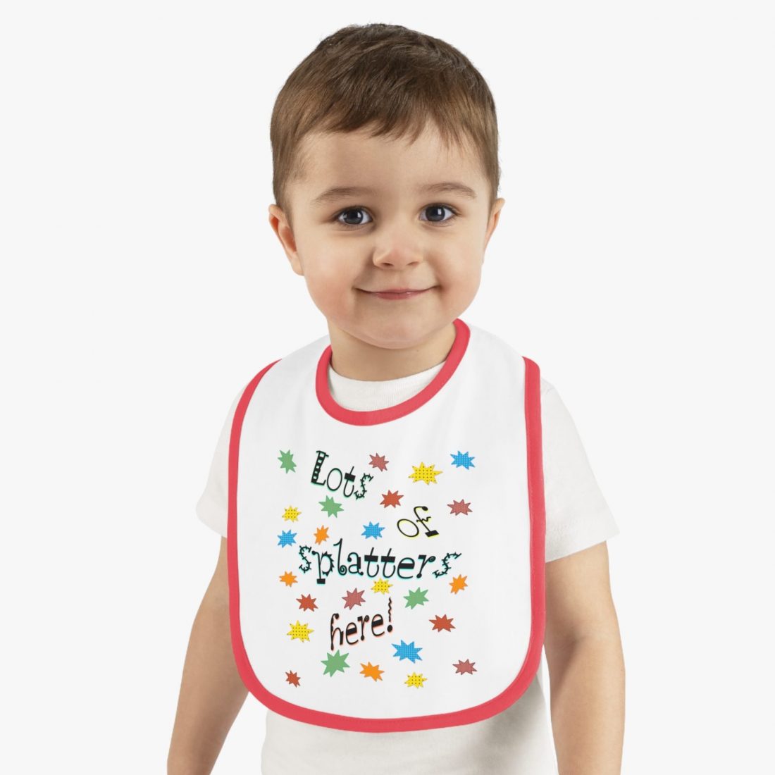 Lots of Splatters Baby Jersey Bib - Image 2