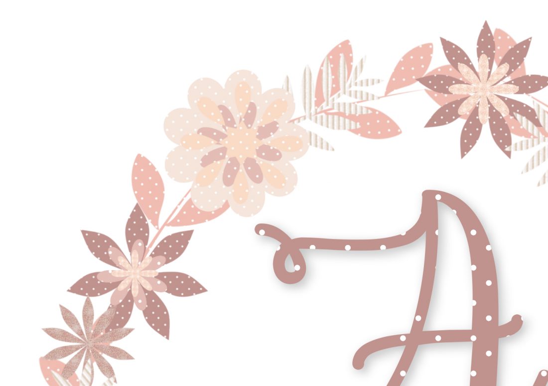 Bambi Letter & Name Print Set Boho Florals
