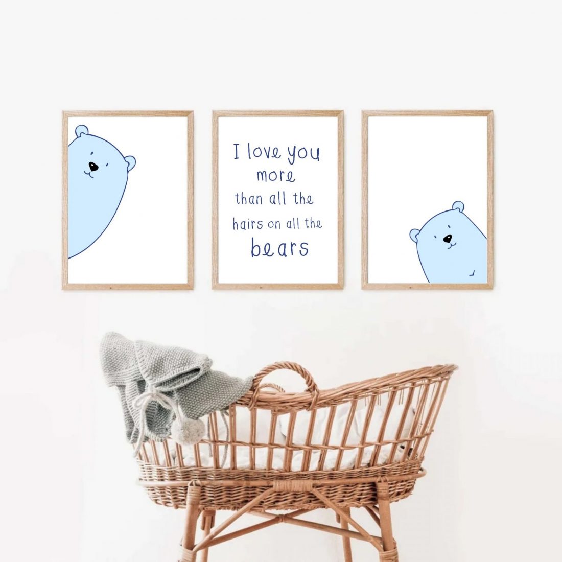 Peek A Boo Blue Bears I Love You More Than all the Hairs on all the Bears