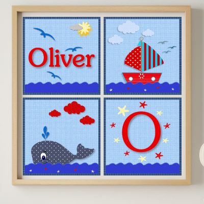 Boys Name Ocean Scrapbook Print