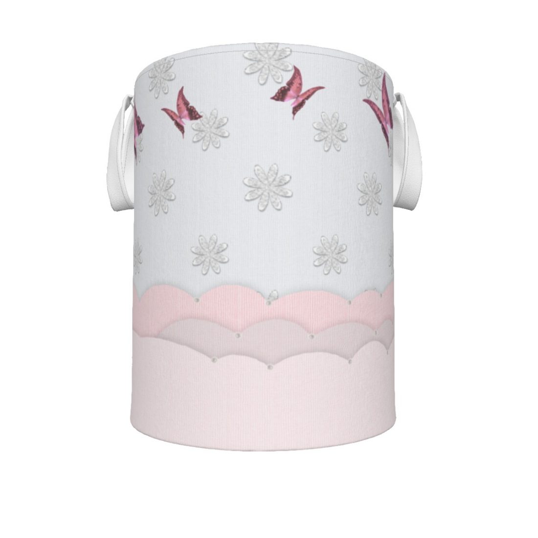 Pink & Grey Floral Nursery Laundry Hamper
