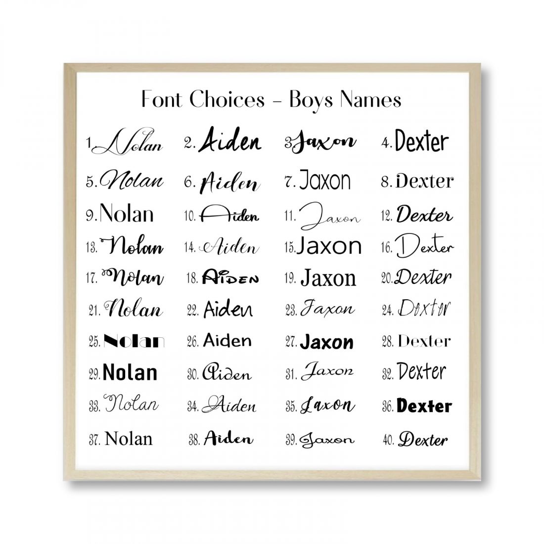 Font Choices