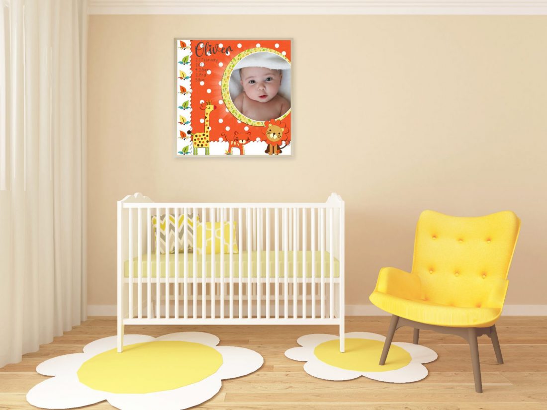 Personalised Boys Jungle Birth Print