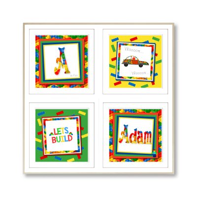 Personalised Lego-Inspired Nursery Print