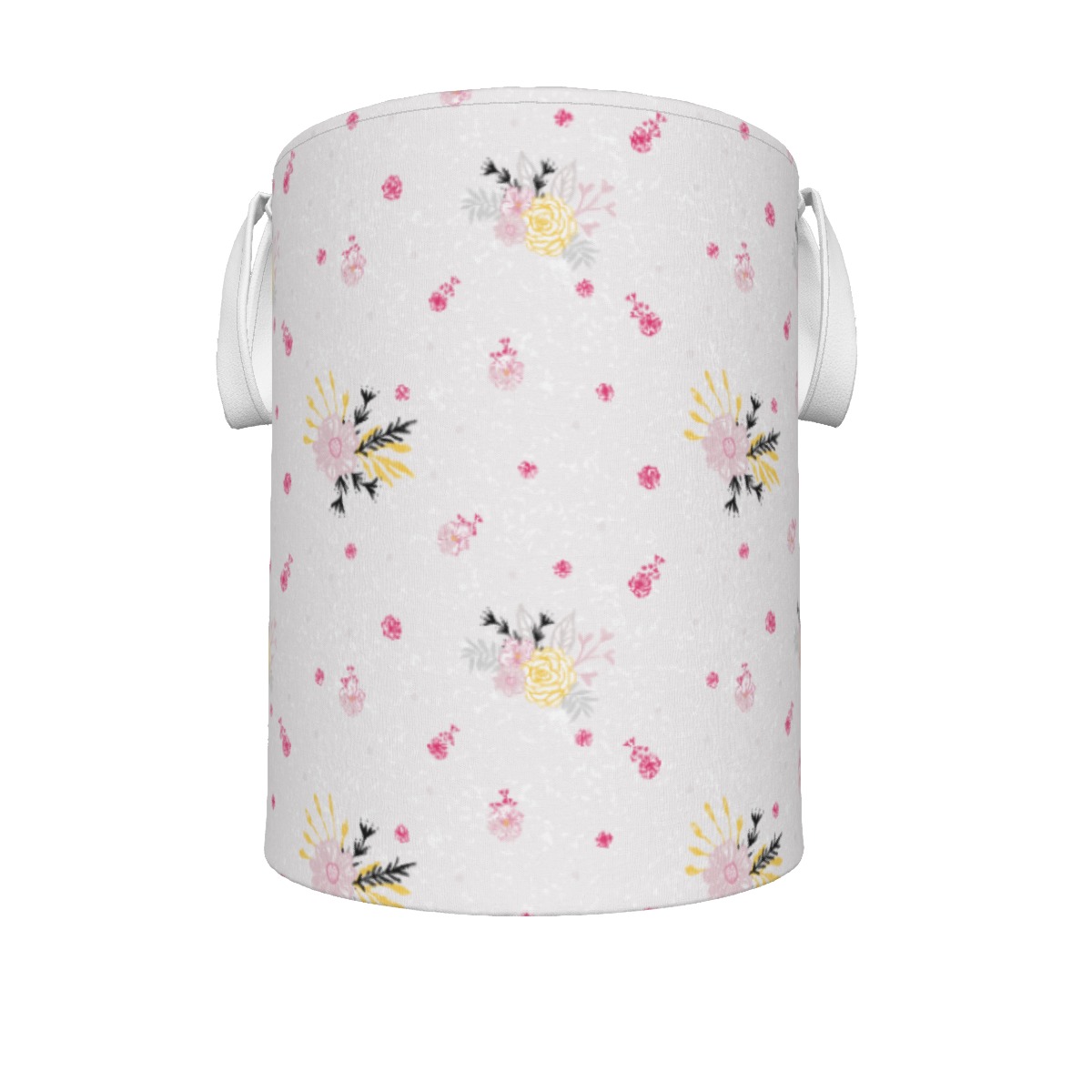 Soft Pink Floral Nursery Toy & Laundry Hamper, Baby Girl Storage Basket 4 Soft Pink Floral Nursery Toy & Laundry Hamper, Baby Girl Storage Basket - Image 4
