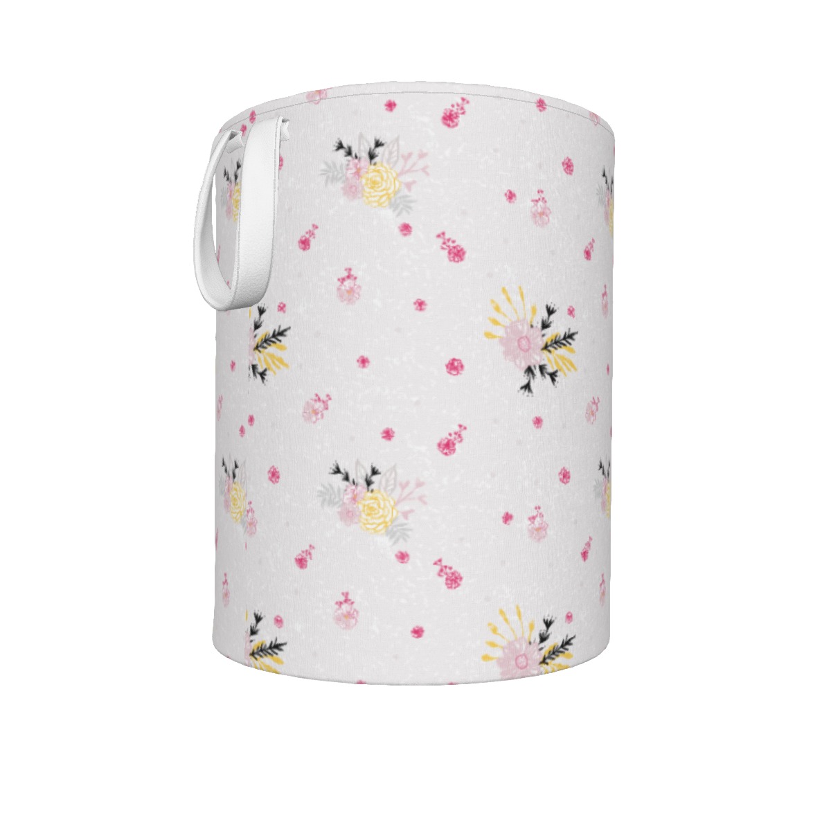 Soft Pink Floral Nursery Toy & Laundry Hamper, Baby Girl Storage Basket 3 Soft Pink Floral Nursery Toy & Laundry Hamper, Baby Girl Storage Basket - Image 3
