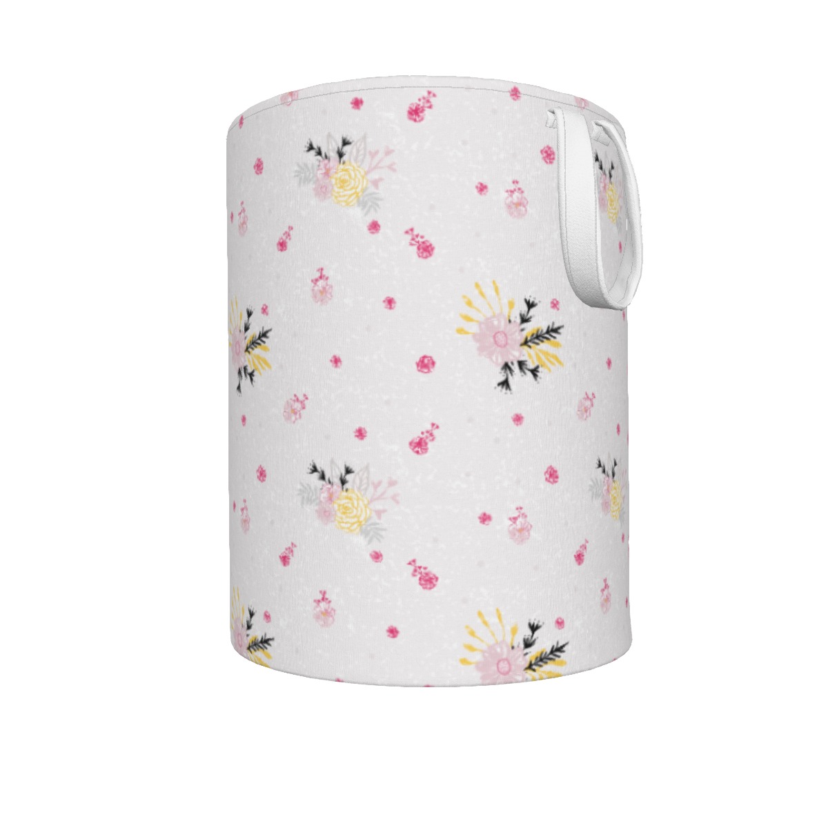 Soft Pink Floral Nursery Toy & Laundry Hamper, Baby Girl Storage Basket 2 Soft Pink Floral Nursery Toy & Laundry Hamper, Baby Girl Storage Basket - Image 2