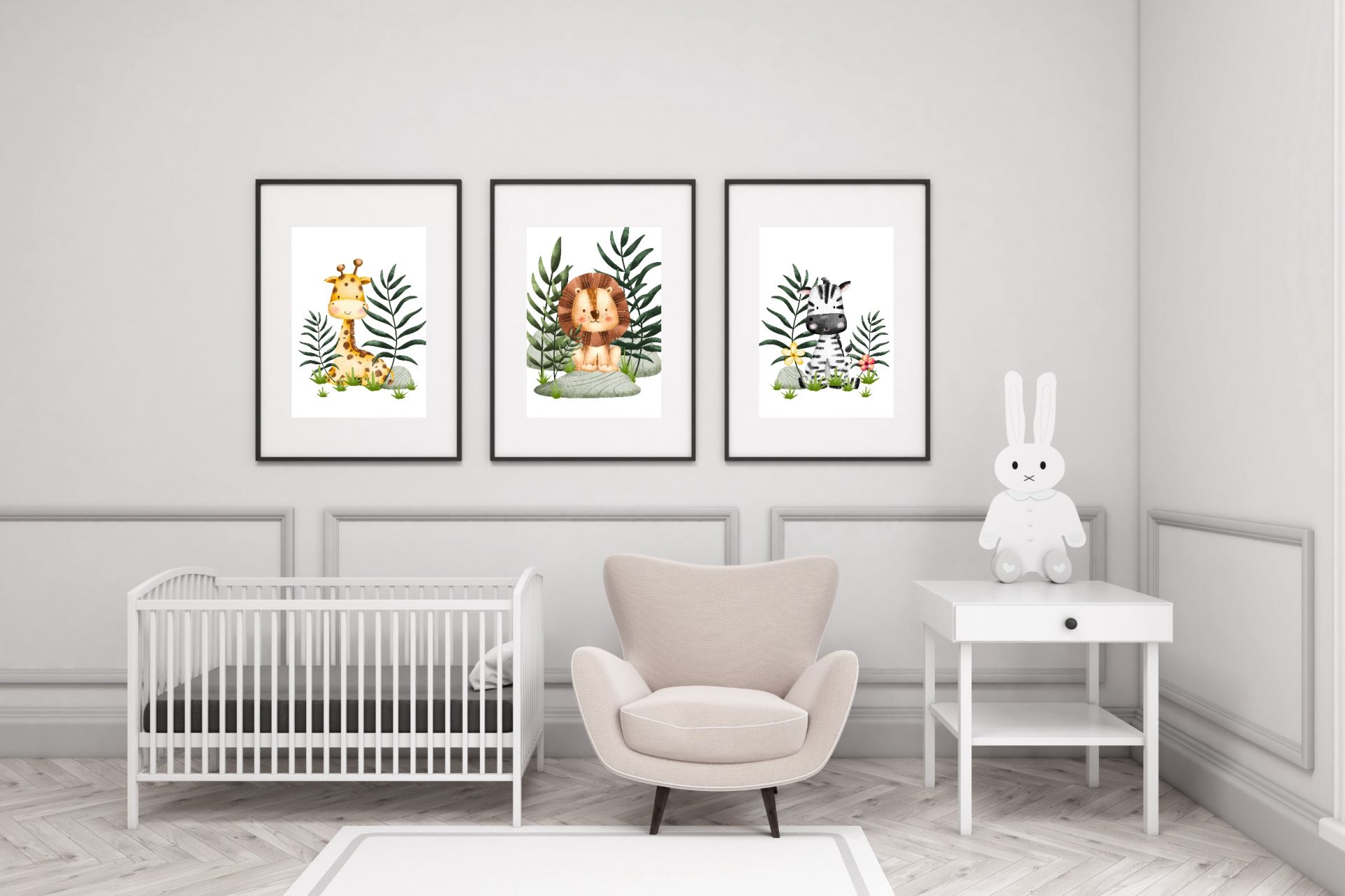 Jungle Animals Nursery Prints, Premium, Adorable Wall Art for Kids Bedrooms 2 Jungle Animals Nursery Prints